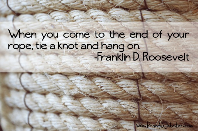 Motivation Monday: Hold that Rope